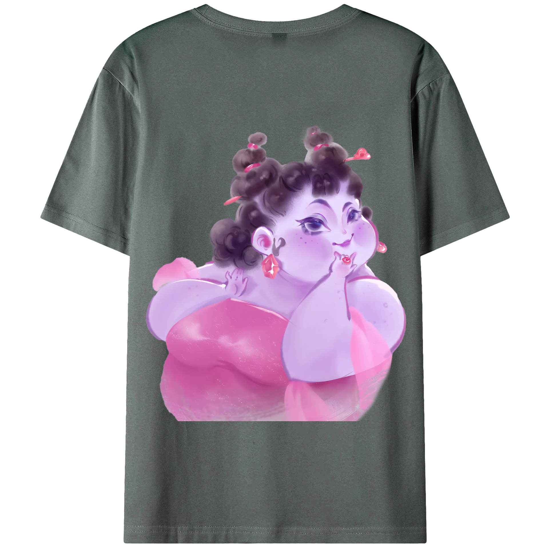 （画像用） Ne Zha 2 ナタ 魔童の大暴れ 綿100％半袖Tシャツ（背面プリント）